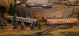 Minitrix Spur N SBB Personenwagen 4 achsig mit Licht 3er Set