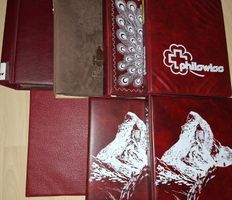 7 Leere Alben mit Einlagenblätter