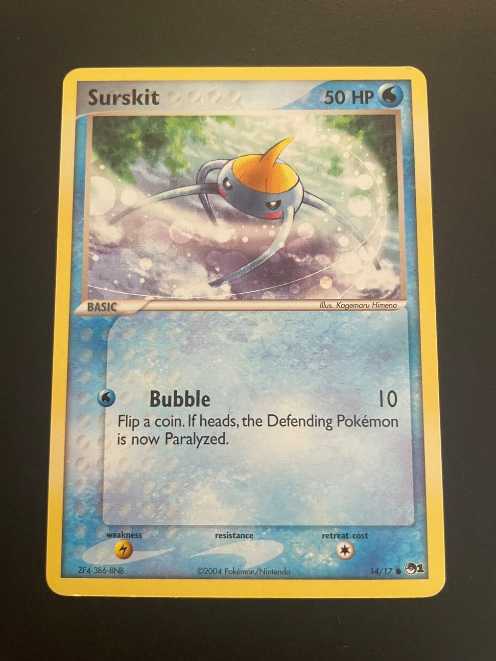 Pokémon Carte collezionabili: SURSKIT 14/17 POP SERIES 1 – Usato da Zürich venduto da pokemon_cards