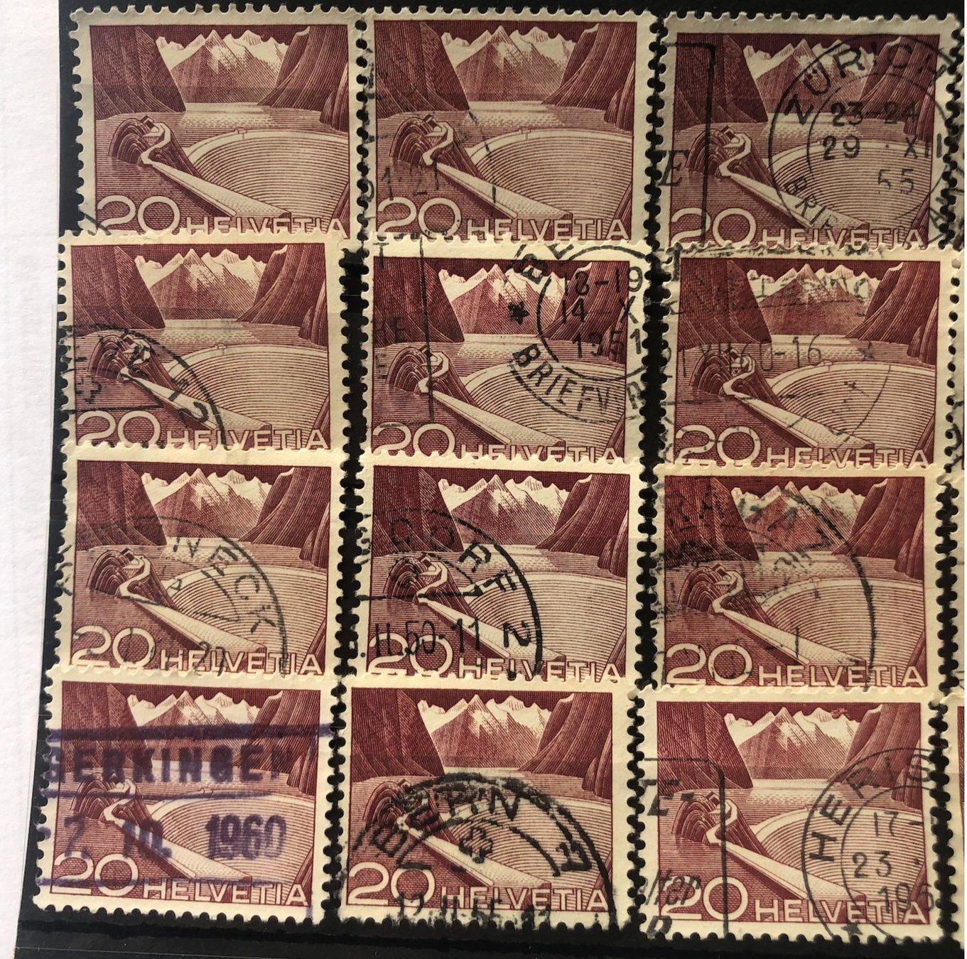 Tutti i francobolli: Nr.301 A mit Stempel Einsteckkarte Voll – Usato da Aarau venduto da Billa007 1