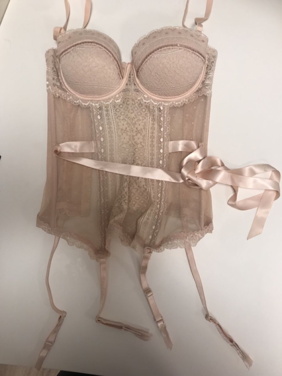 Altra biancheria intima: Extra schönes Spitzen Korsett-Bustier mit Strapsenhalter – Nuovo e nell'imballaggio originale da Rothrist venduto da ilodj