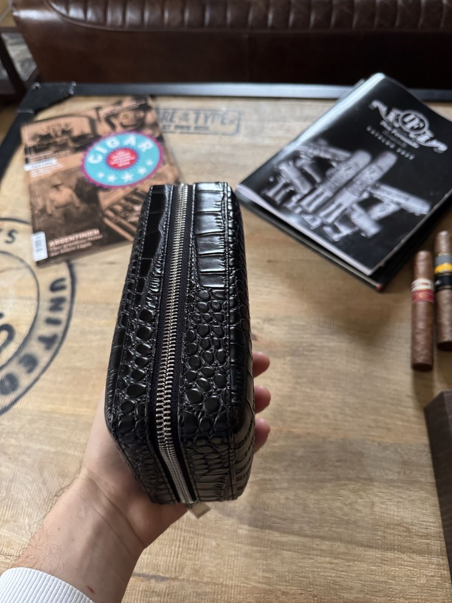 Humidor per sigari: Kroko Leder reishumidor Etui – Nuovo (secondo la descrizione) da Seuzach venduto da Wolf936 2