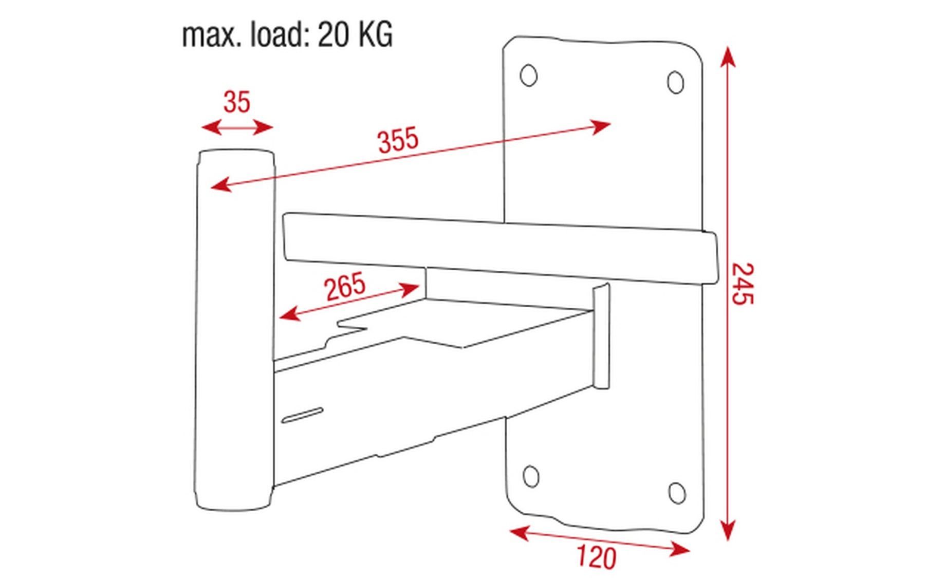 Sonstiges Zubehör: SHOWGEAR Speaker Wall Bracket 35mm 20 Kg – Neu und originalverpackt aus Däniken SO von Profog1 1