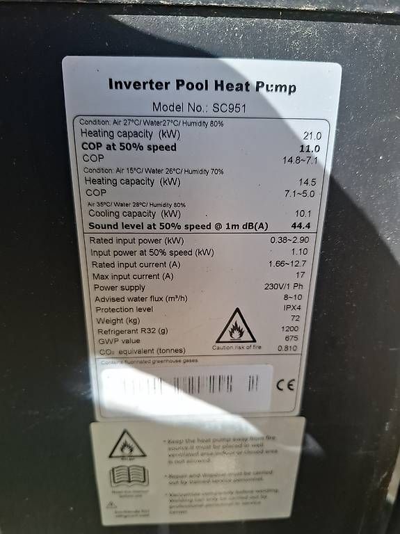 Radiateurs: Aquaforte Mr Silence Wärmepumpe für Koiteich oder Pool – D'occasion à Horgen par padiowsi 1