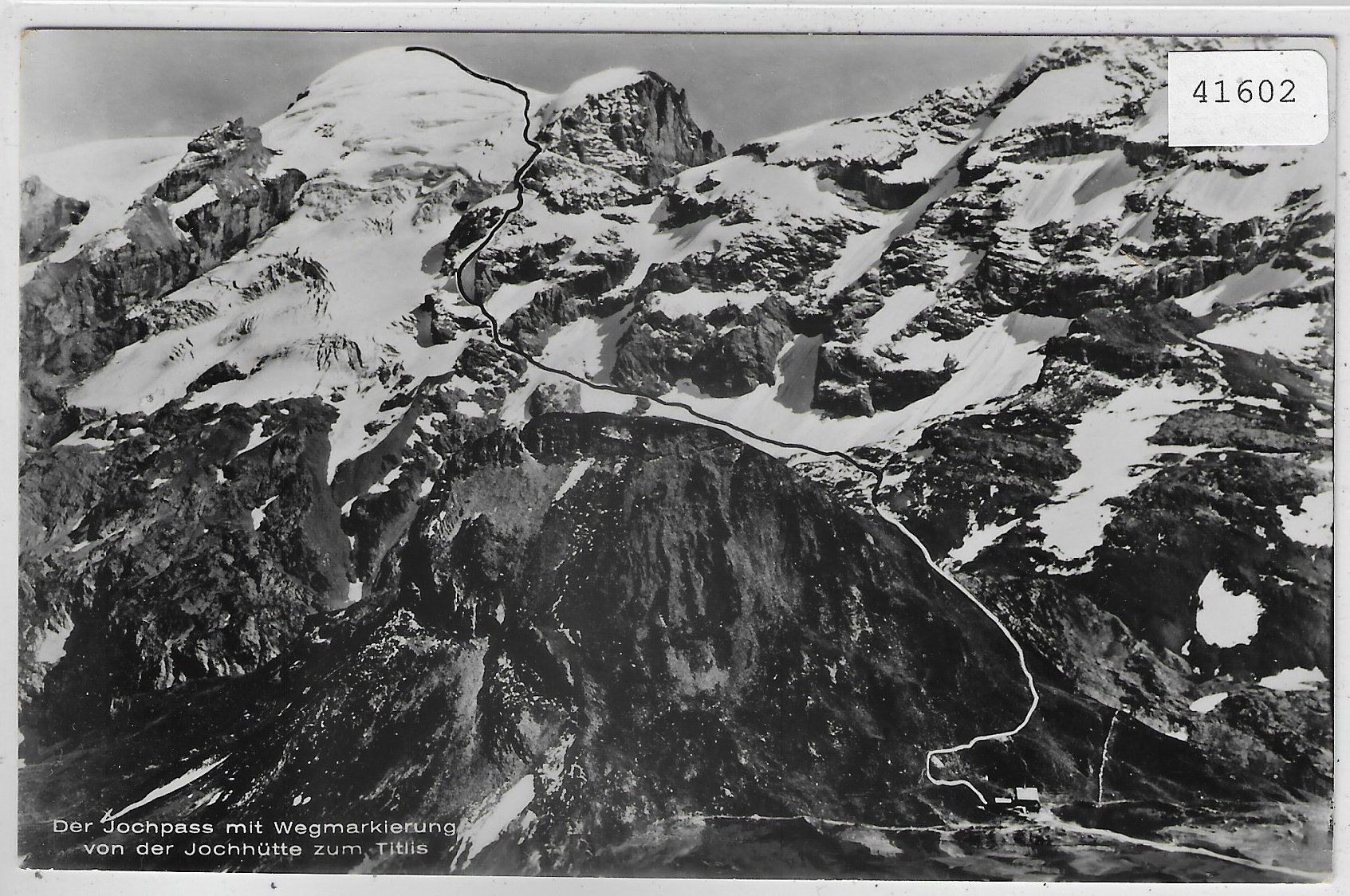 Cartoline postali: Der Jochpass mit Wegmarkierung – Usato da Ettingen venduto da Kartenplanet