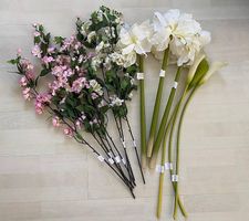 14 Stk.Kunstblumen, Kirschblüten, Amaryllis, Calla, alle Neu