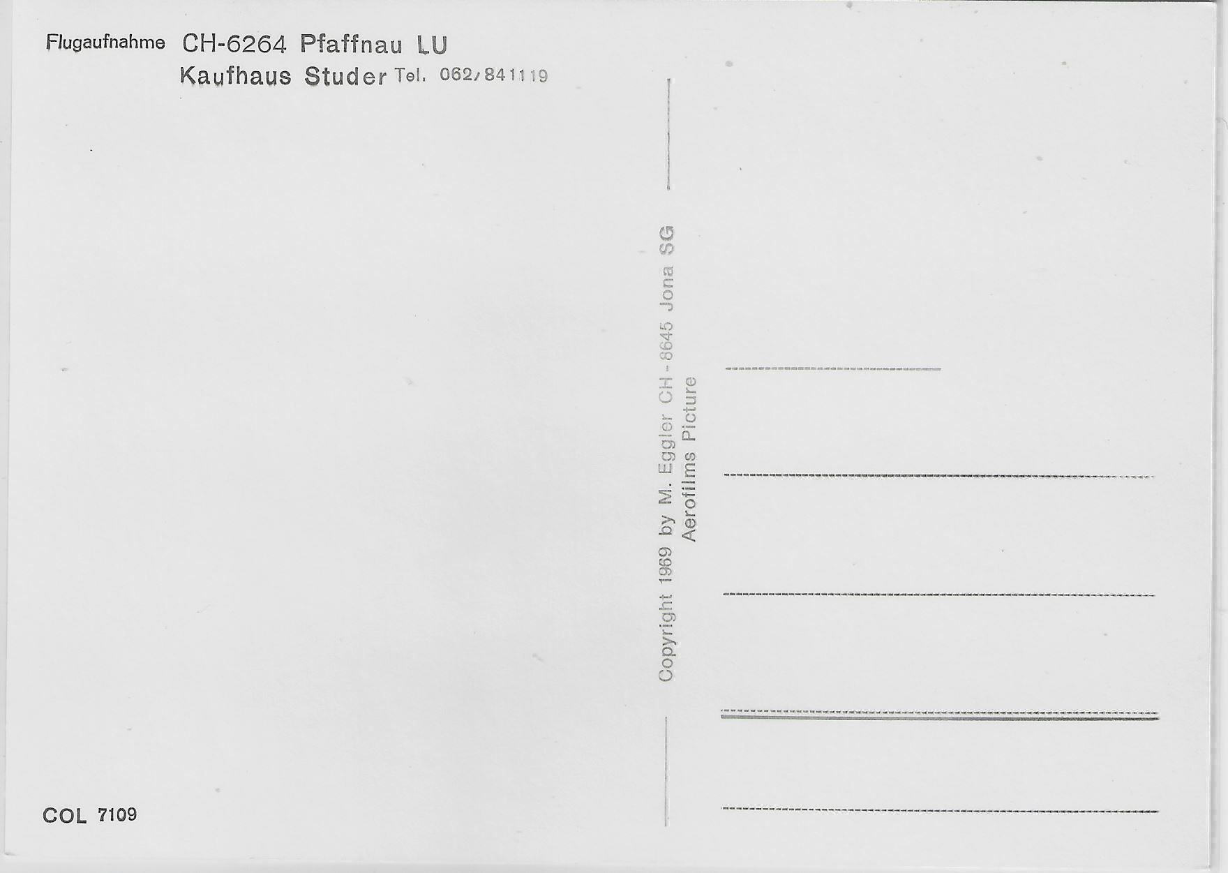Cartoline postali: Flugaufnahme Pfaffnau LU – Antico da Ettingen venduto da Kartenplanet 1