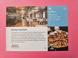 BODEGA ESPANOLA RESTAURANT ZÜRICH GUTSCHEIN 2 FÜR 1
