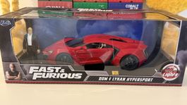 Fast & Furious Dom Lykan Hypersport Auto mit Figur neu