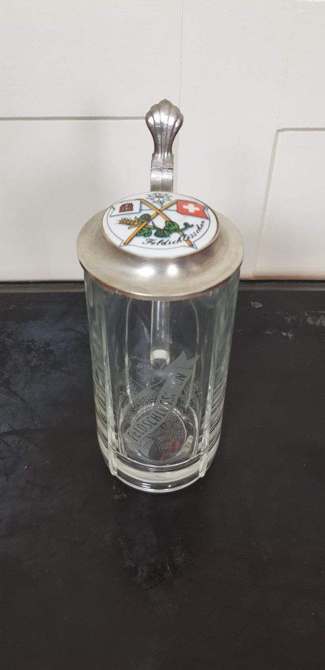 Feldschlösschen Verres: Bierhumpen mit Deckel, Feldschlössli – D'occasion à Uster par Astral 2