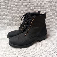 Esprit Stiefeletten/ Schnürschuhe Gr.38 schwarz