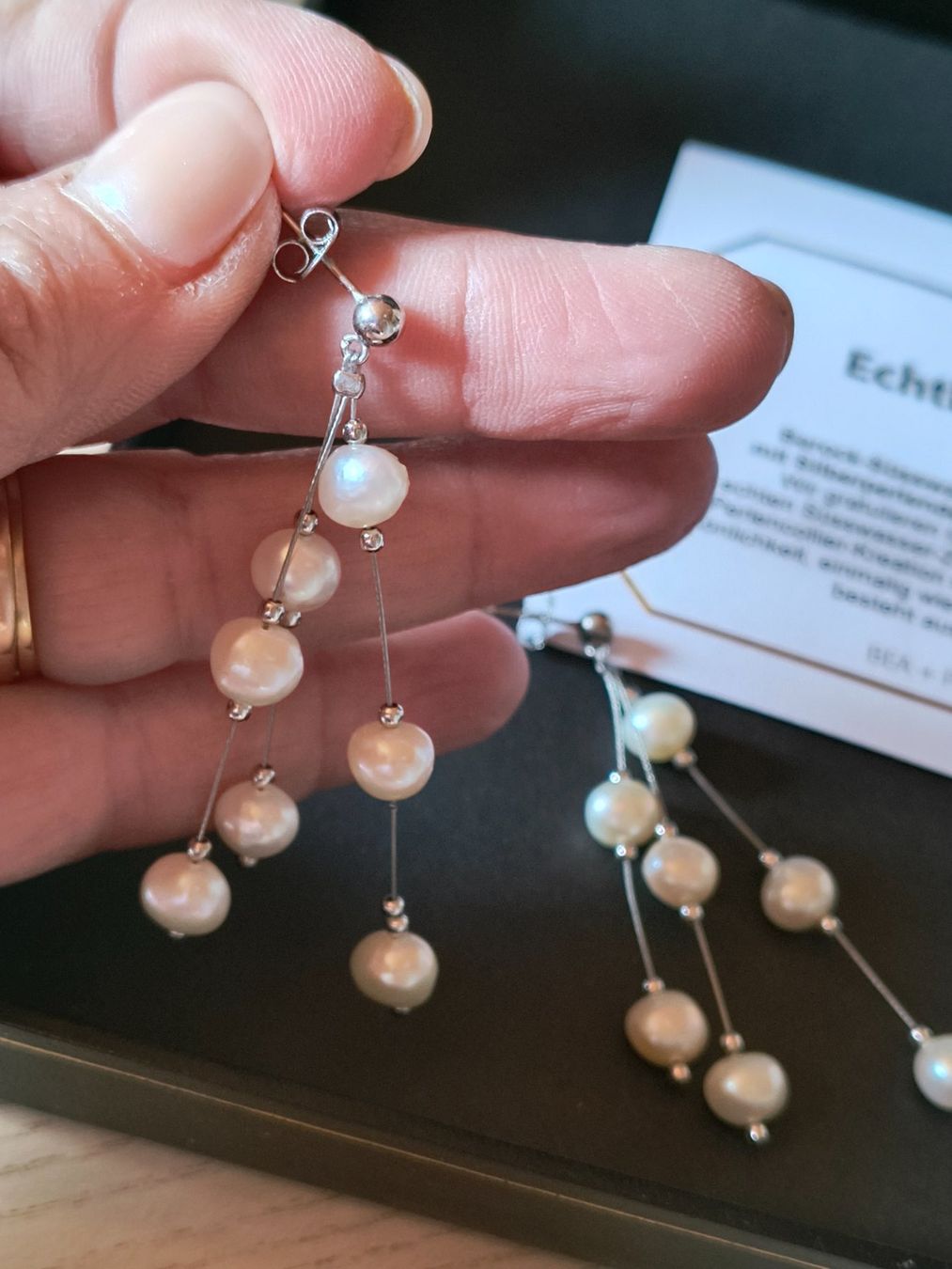 Catenine: Echte Perlenkette mit Ohrringen + zertifikat – Usato da Neuhausen am Rheinfall venduto da VALAMA 6