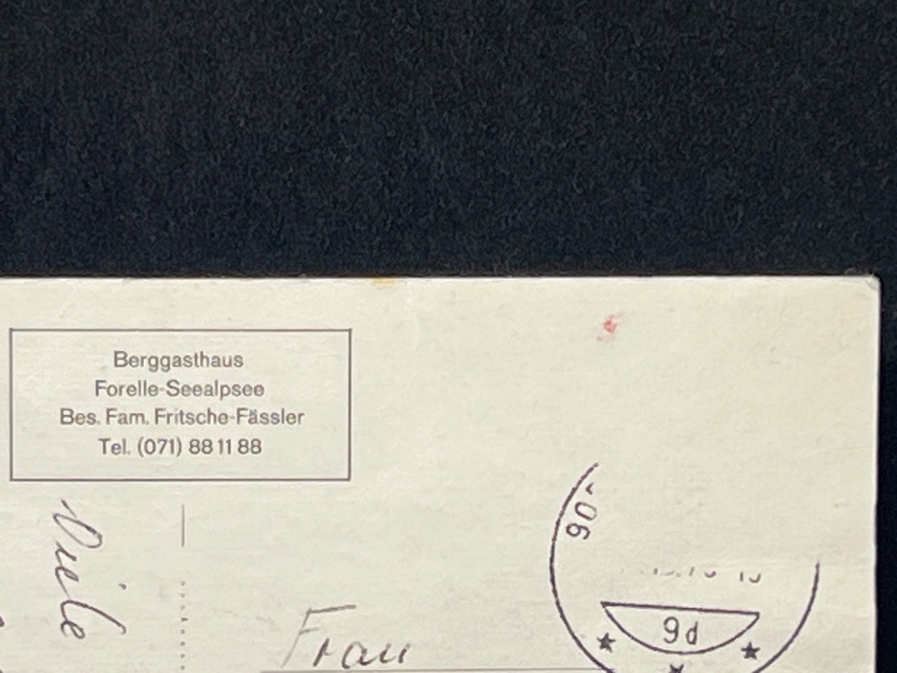 Cartoline postali: Berggasthaus Forelle-Seealpsee – Usato da Widnau venduto da Brusi9 1