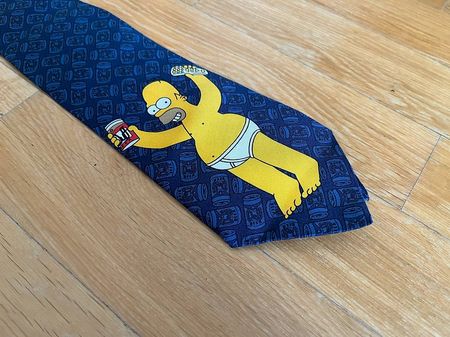 Vintage The Simpsons Krawatte Homer Duff Original FOX 2000