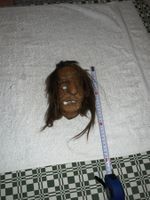 Antike Walliser Holzmaske, handgeschnitzt, Sammlerstück