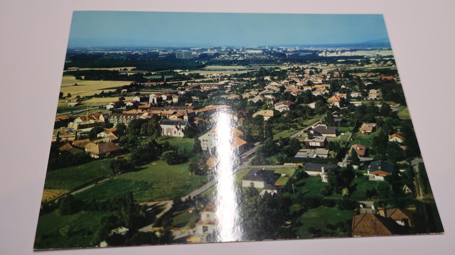 Ansichtskarten: Bernex / GE Vue Aérienne   1982 – Gebraucht aus Cormoret von Pascalll2001 1