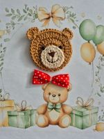 1 Stück Teddybär Bär gehäkelt crochet orsetto uncinetto 925