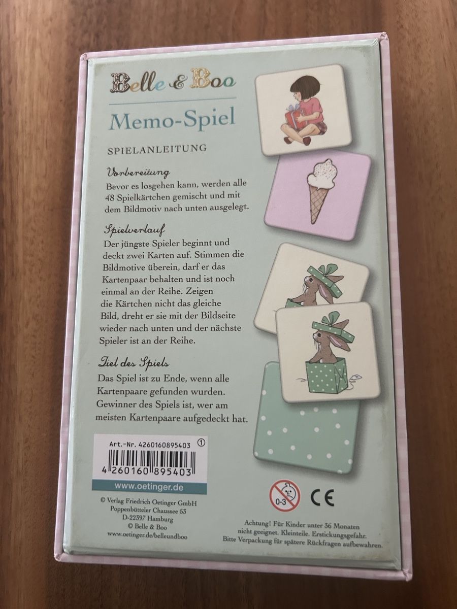 Giochi: Memorie-Spiel BELLE UND BIO – Nuovo (secondo la descrizione) da Luzern venduto da HuberRenat 2