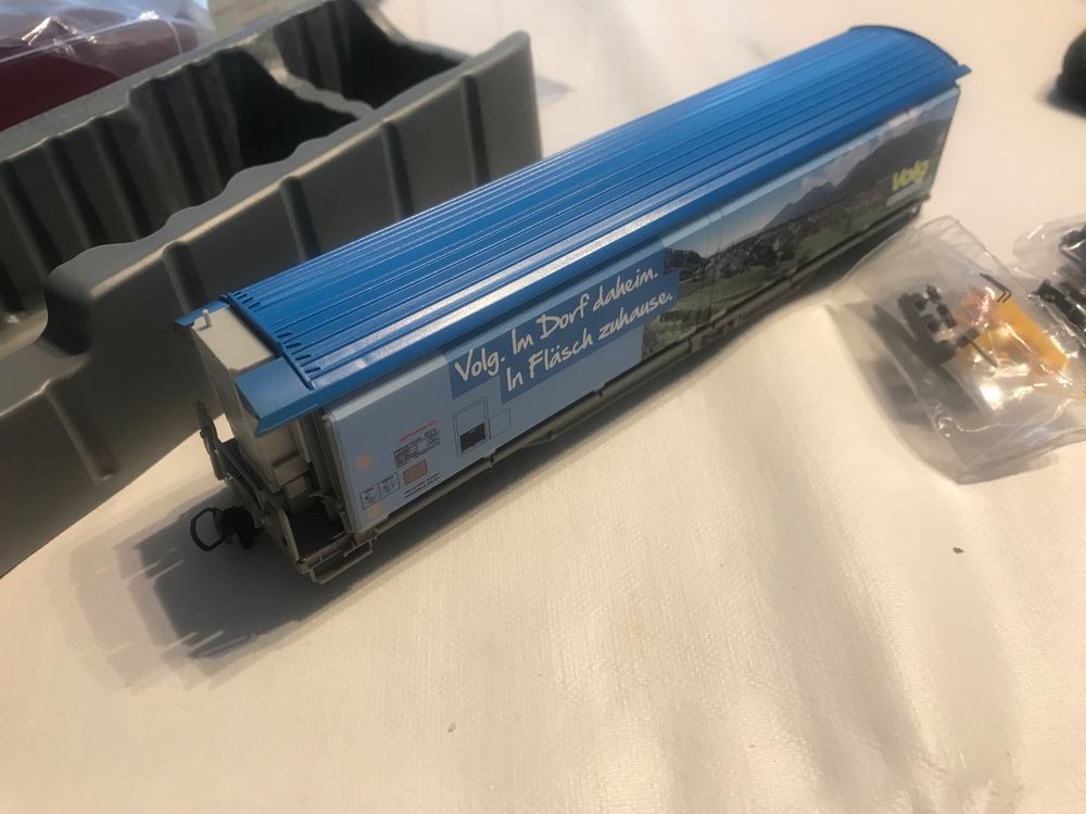 RhB Bemo Haiqq-tuyz 5174 Schiebewandwagen Volg - Fläsch (Neu (gemäss