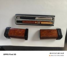 Stifte Set Holz Optik mit Etui guter Zustand