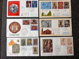 Vatikan Briefmarken Ersttagsbriefe, 6 Stück************