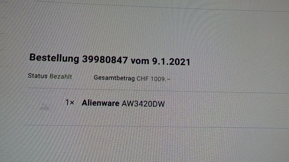 DELL Alienware 34 Curved Gaming Monitor AW3420DW (Gebraucht) in