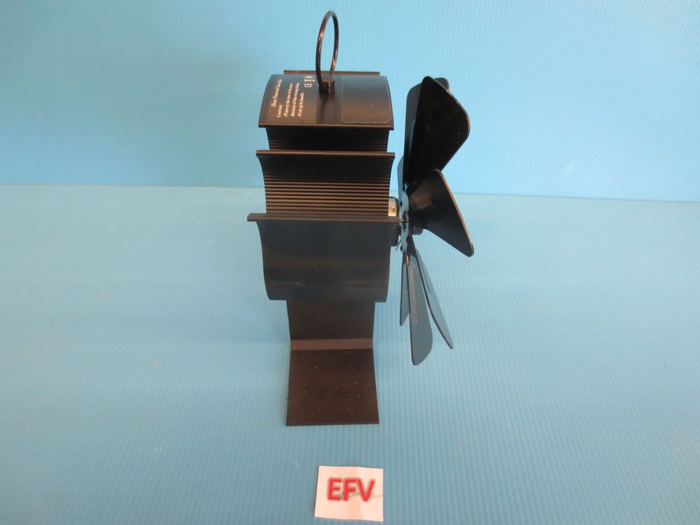 Jaxguom Kaminventilator 6 Blätter Mit Thermometer - Wärmebetrieben & Leise Für Kaminöfen