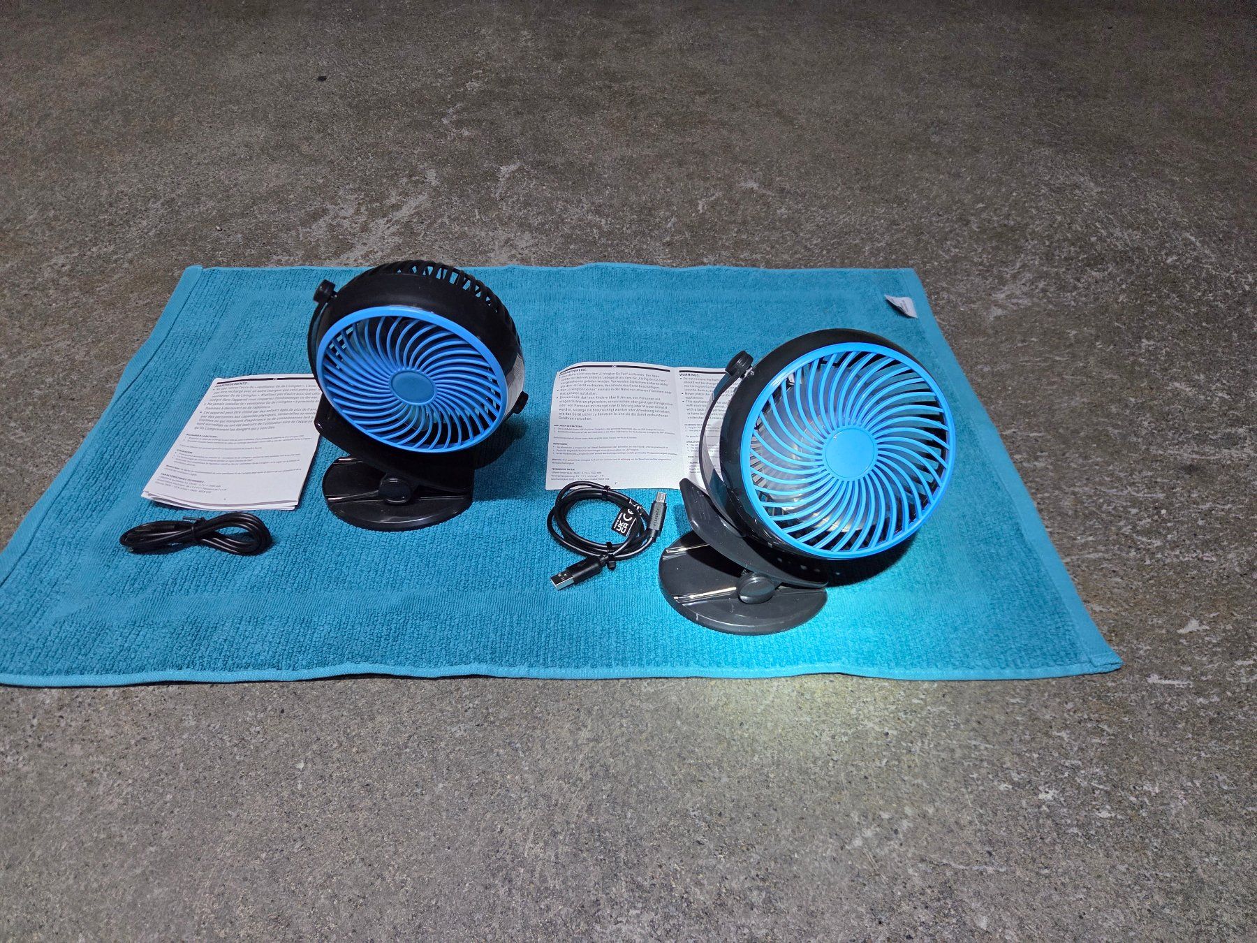 Livington Ventilatori: Lot de 2 ventilateurs de table avec batterie intégrée – Usato da Onex venduto da Fifane 6