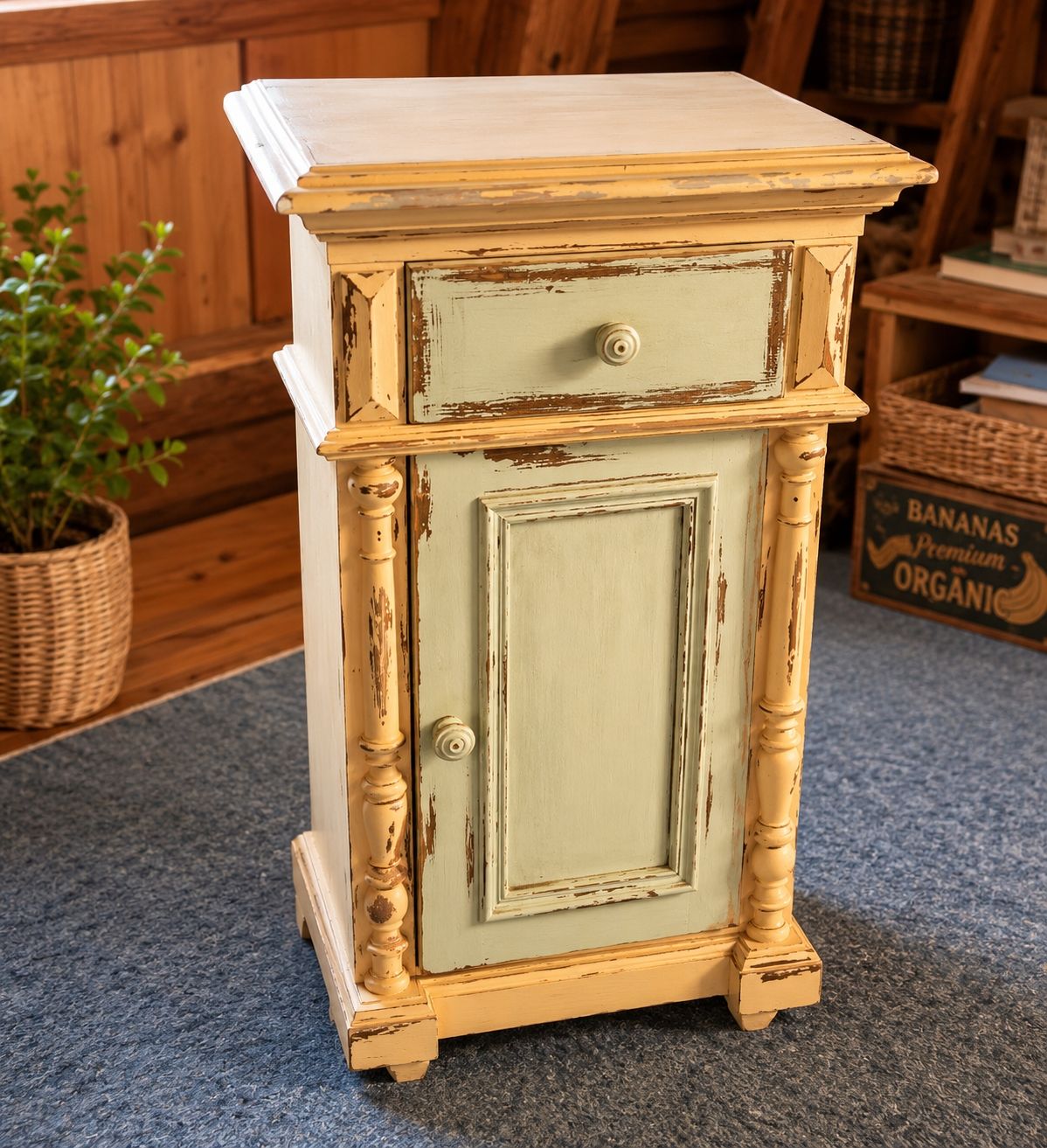 Armadi: Beistellschrank im Shabby-Chic-Stil   – Usato da Bichelsee venduto da neenas16