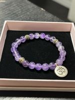 Amethyst Armband mit Ohm-Anhänger