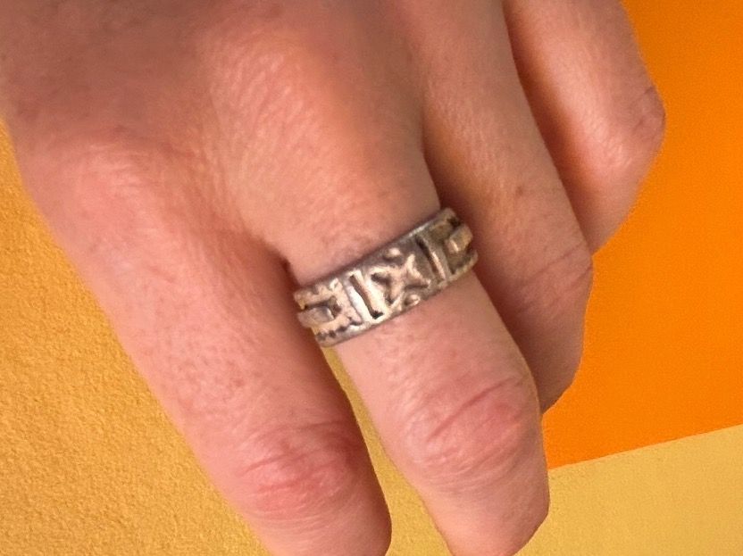 Anelli: Silberring matt Glyphen (57/18) – Usato da Laufen venduto da Bellavitaboom 1