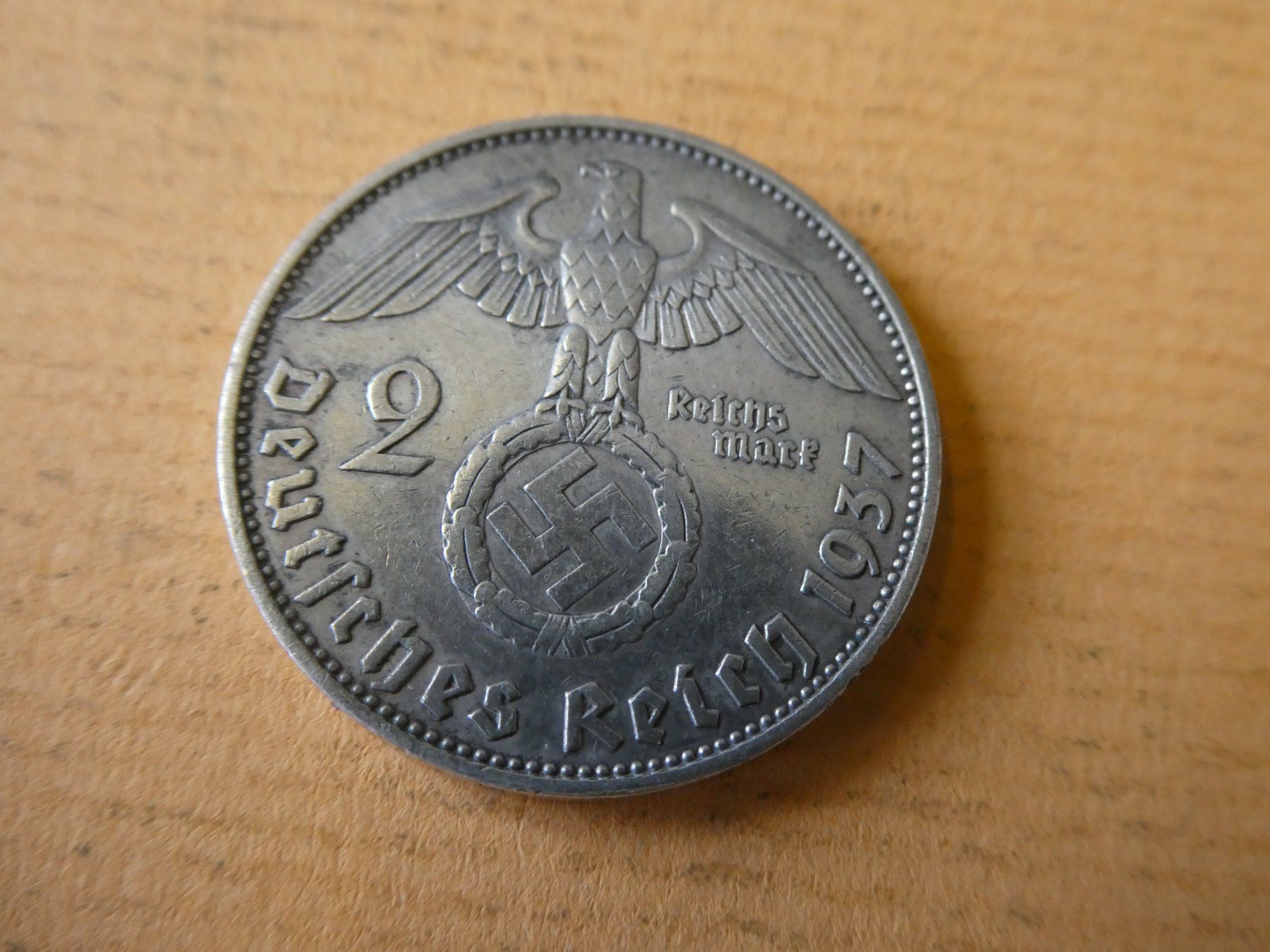 Toutes les monnaies: Dt. Reich 1937 E, 2 Reichsmark - Silber – D'occasion à Hinterforst par Rohusri 1