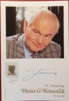 Heinz G. Konsalik 1921-1999 Autogramm Sammelkarte 18x26cm