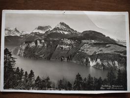 Alte Ansichtskarte Seelisberg, Urirotstock, Vintage!