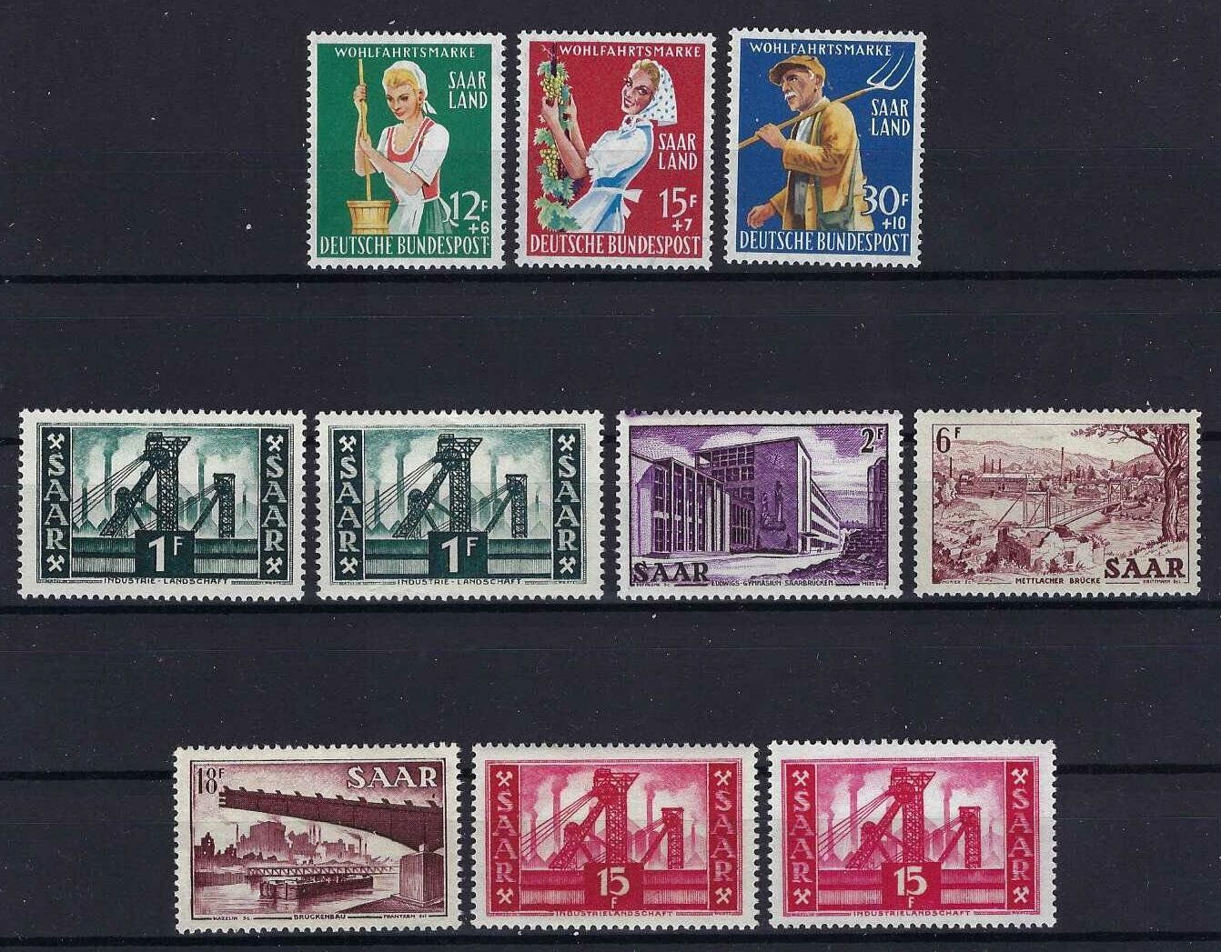 Tutti i francobolli: Tolle Marken aus dem Saarland postfrisch – Usato da Hitzkirch venduto da walti1959