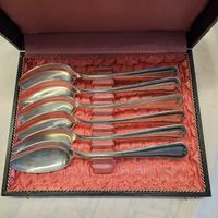6x Versilberte Suppenlöffel 90ziger