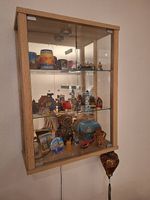 Vitrinenschrank Eiche Holzglas
