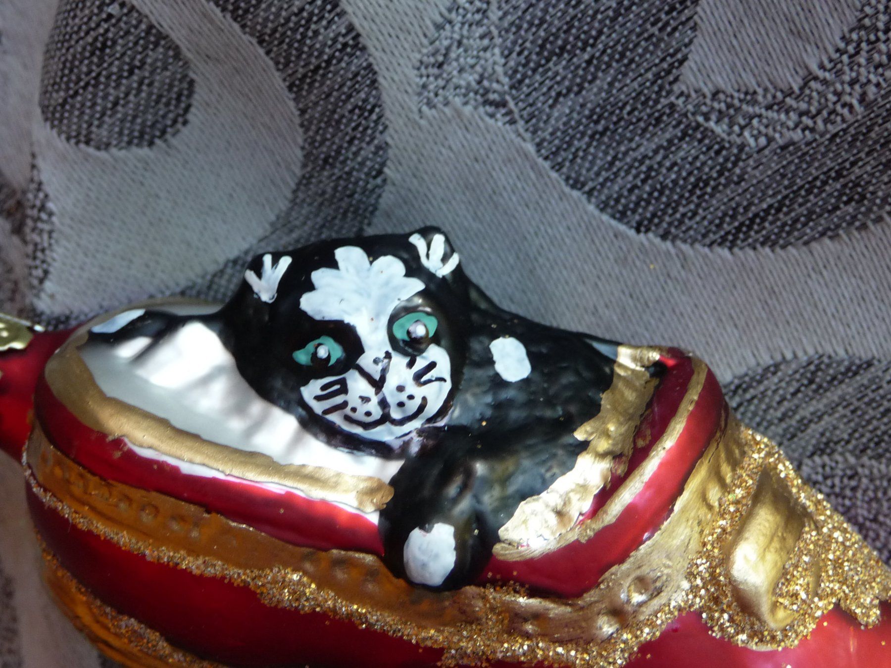 Alle Dekorationen: schwarze Katze im roten Schuh Christbaumschmuck – Neu und originalverpackt aus Alpnach Dorf von marvo 5