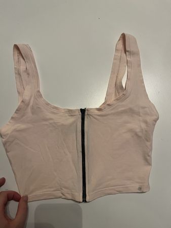 Bershka Top, Gr. M, Rosa mit Reissverschluss, Sommer