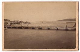 Fotografie Genf, Uferpartie, Brücke am 