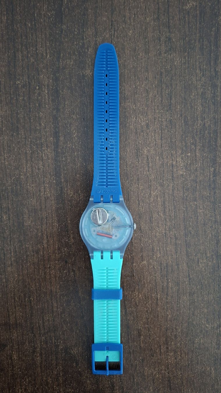 Swatch Orologi: Swatch Uhr blau-türkis – Usato da Ballwil venduto da Outback 1