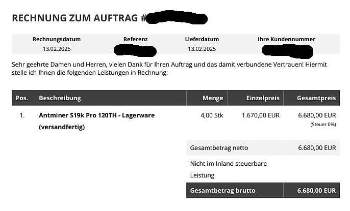 Coin Miner: 4 Antminer S19k Pro 120TH – Usato da Lienz venduto da sei_t5sx 1