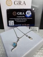 Collier argent avec diamant de moissanite de 0,5 ct certifié