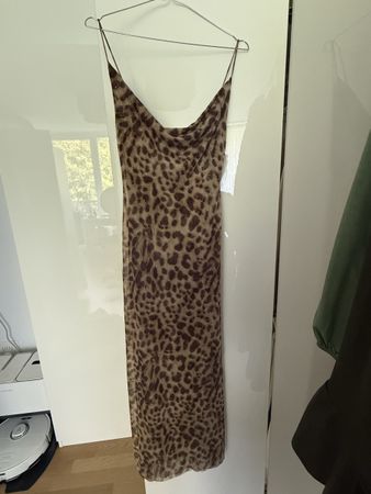 Kleid mit Leopardenmuster Trägerkleid braun gemustert