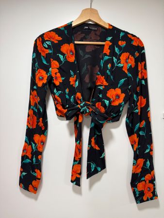 *NEU* Zara Crop Bluse Blumenmuster, Grösse S
