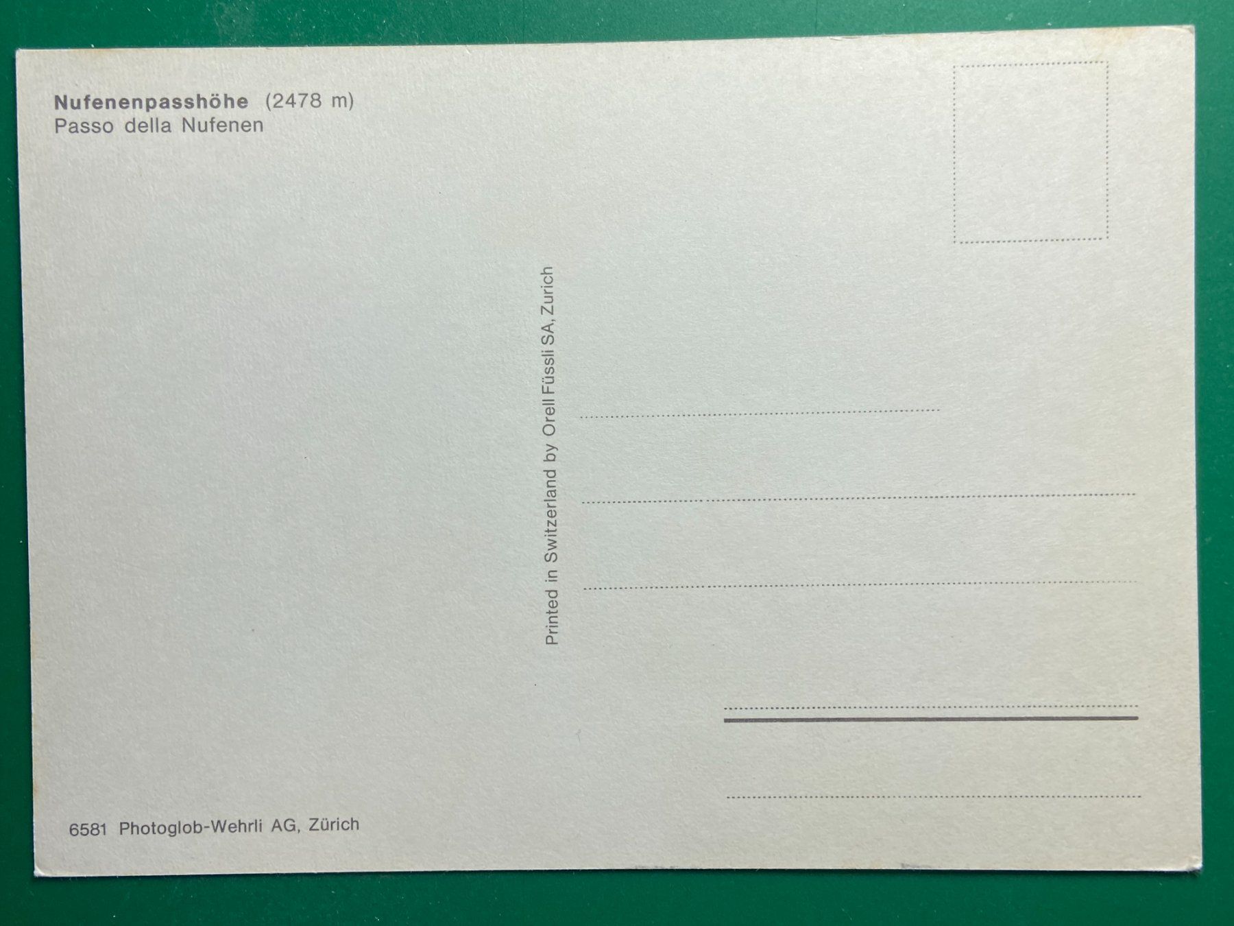 Cartoline postali: Nufenenpasshöhe – Usato da Steg VS venduto da danwer74 1