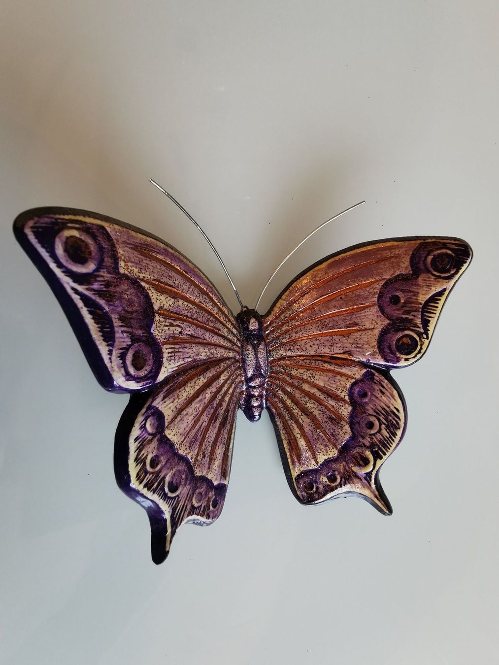 Figuren: Schmetterling Gipsfigur lila Unikat – Gebraucht aus Sirnach von windrad65 1