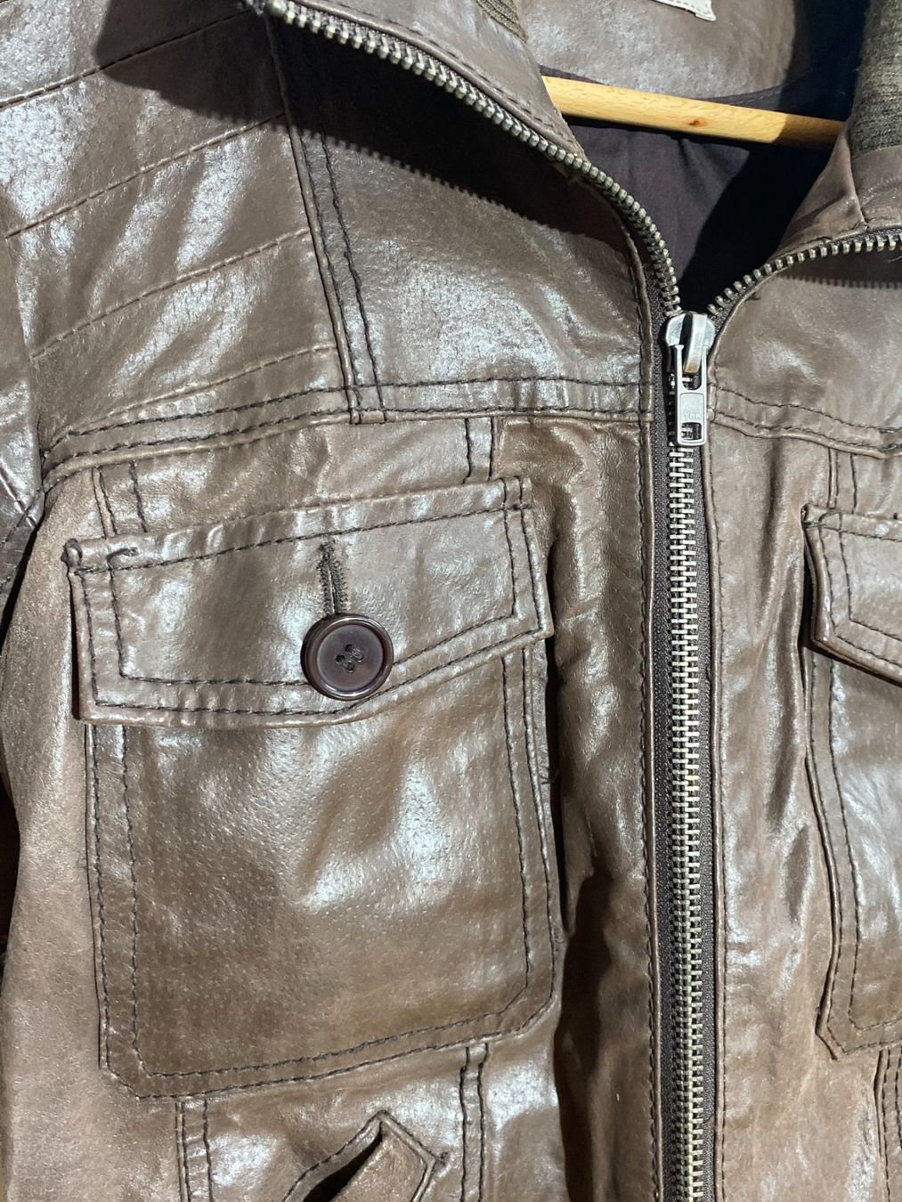 Only Giacche: Braune Lederjacke, Gr. L/38, – Usato da Roches BE venduto da Lil_266 2