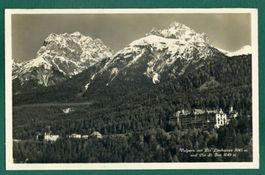 Vulpera mit Piz Lischanna, Piz St.Jon, ungelaufen, ca. 1928