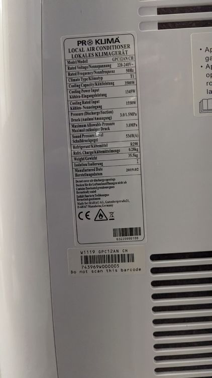 Pro Klima Klimageraet GPC12AN - Kuehle Luft im Sommer! 3